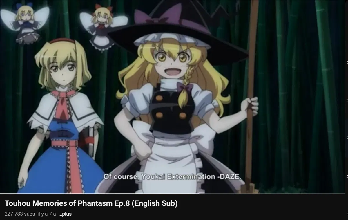 Avatar of 🚫Touhou memory of phantasm without my oc ep 8 Imperishable Night (reimu vs marisa scene)🚫