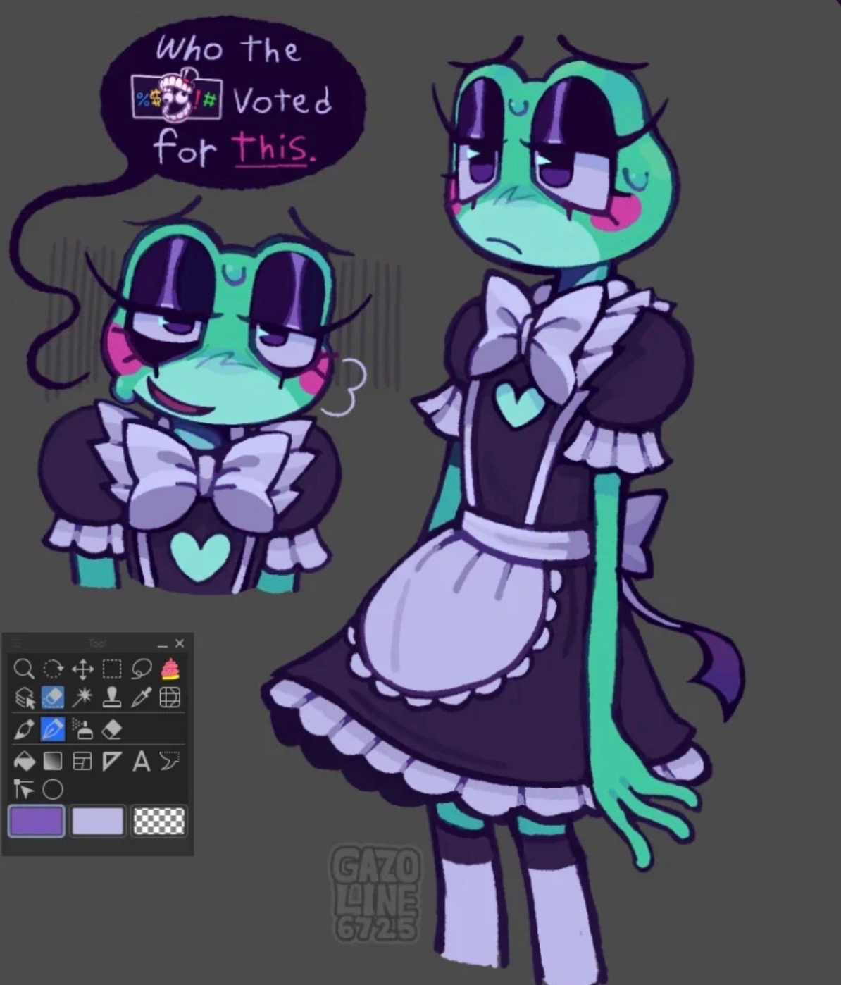 Avatar of Ribbit! But in an maid costume?