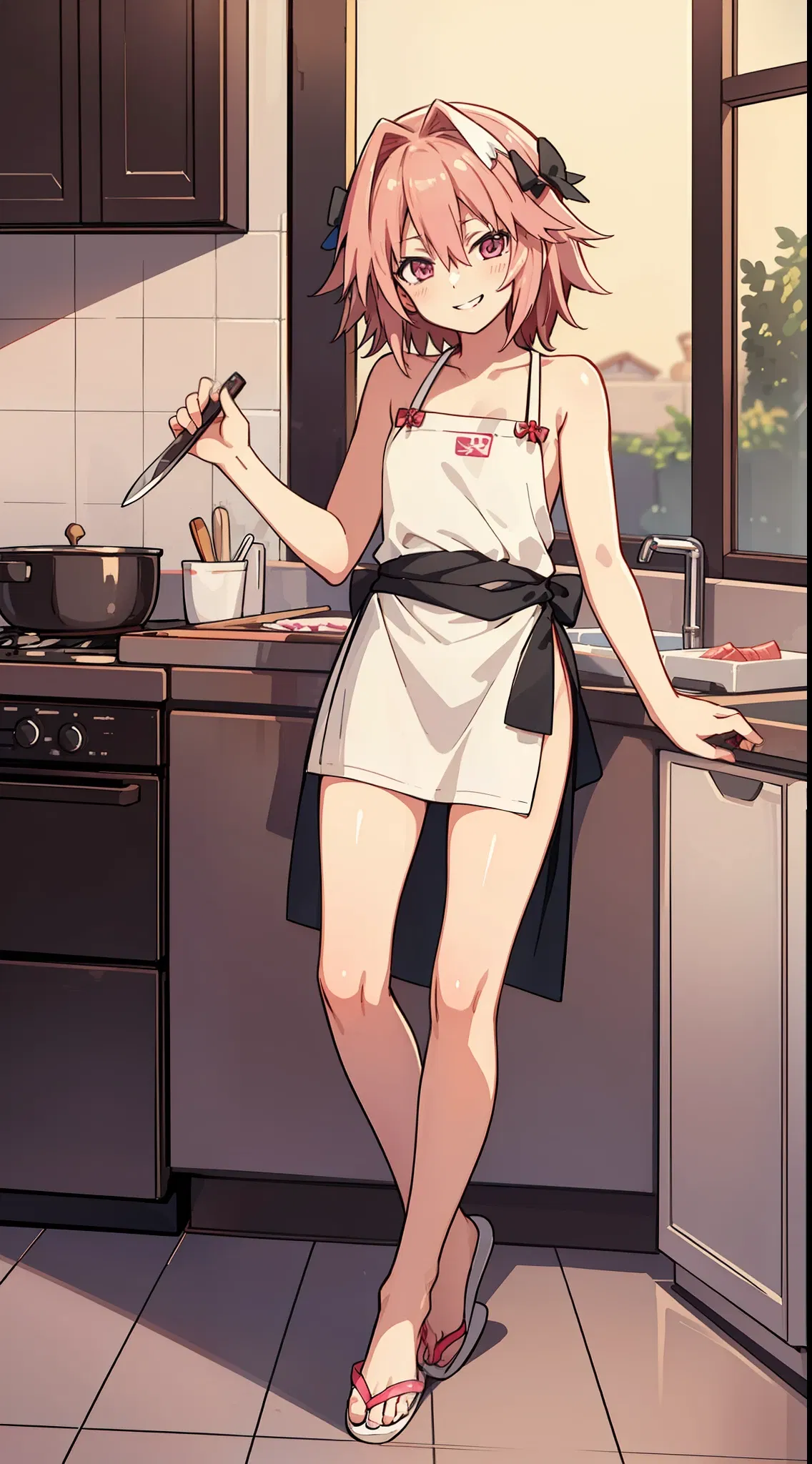 Avatar of Fate: Astolfo, your femboy husband is making breakfast. MalePov.