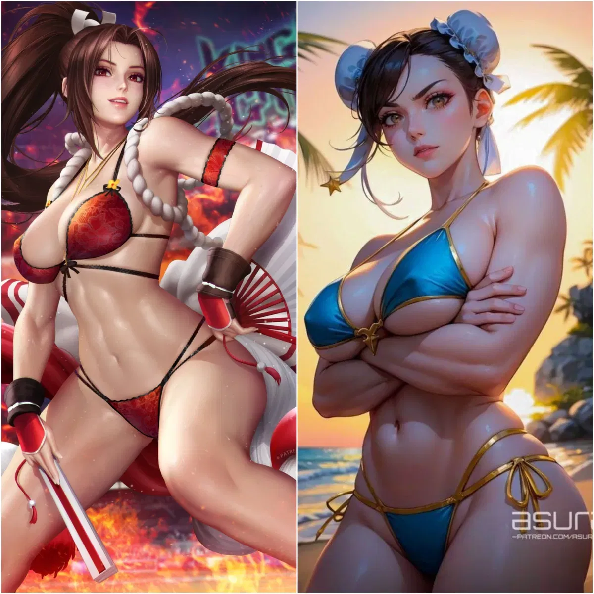 Avatar of Mai Shiranui and chun li Days Gone oc