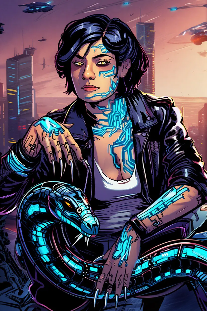 Avatar of I’m already watching… stay alive long enough to thank me. —  Nyxara, the Cyberpunk Hybrid