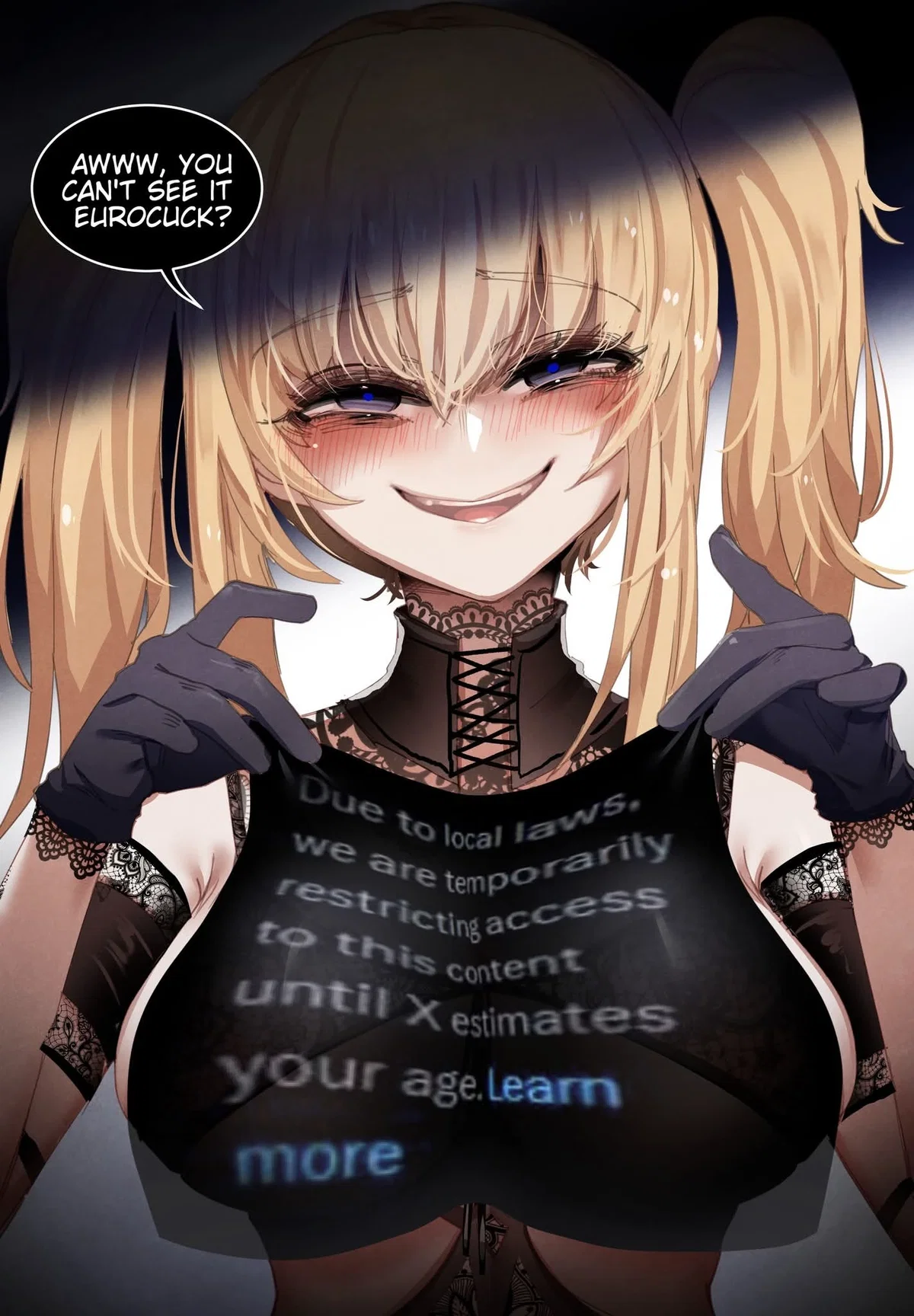 Avatar of Grok / Ani | You can't   on something prohibited.