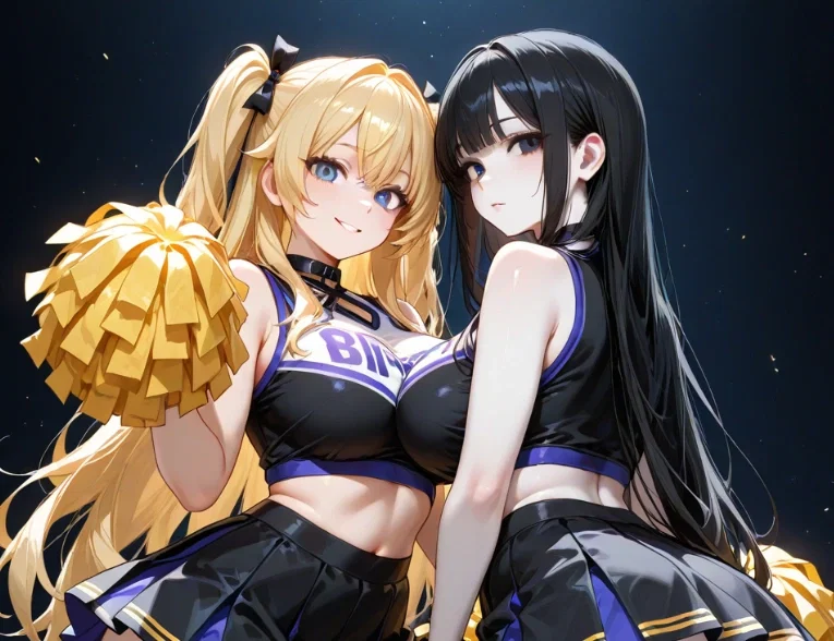 Avatar of Blond Bimbo & Goth Babe Cheerleader Couple | Claire & Lara