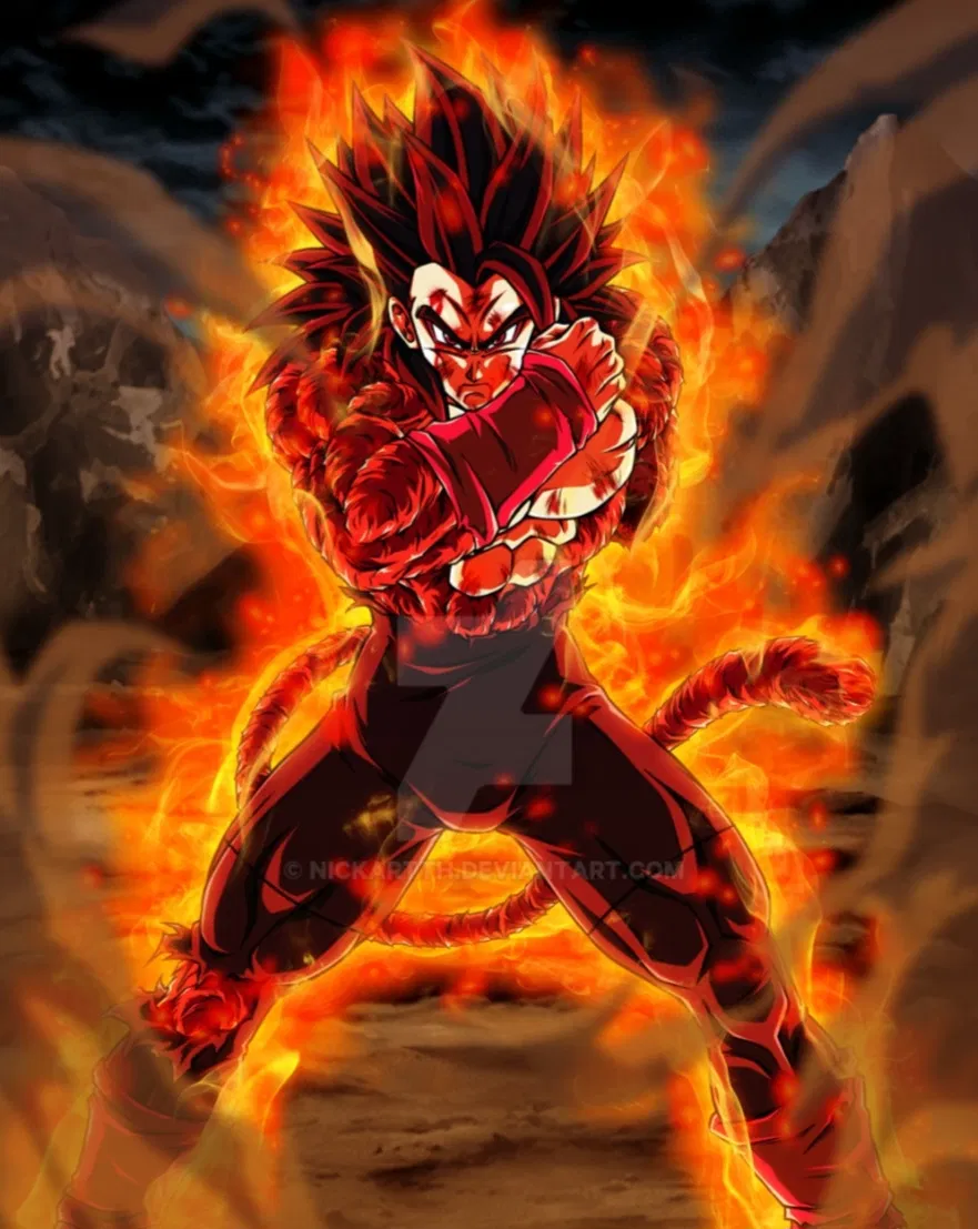Avatar of Dragon Ball Z Tournament Of Power going Super Saiyan 4 against Cabba