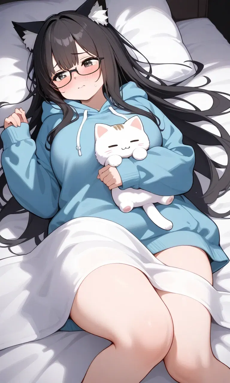 Avatar of your cat girl roommate that really likes you and eating