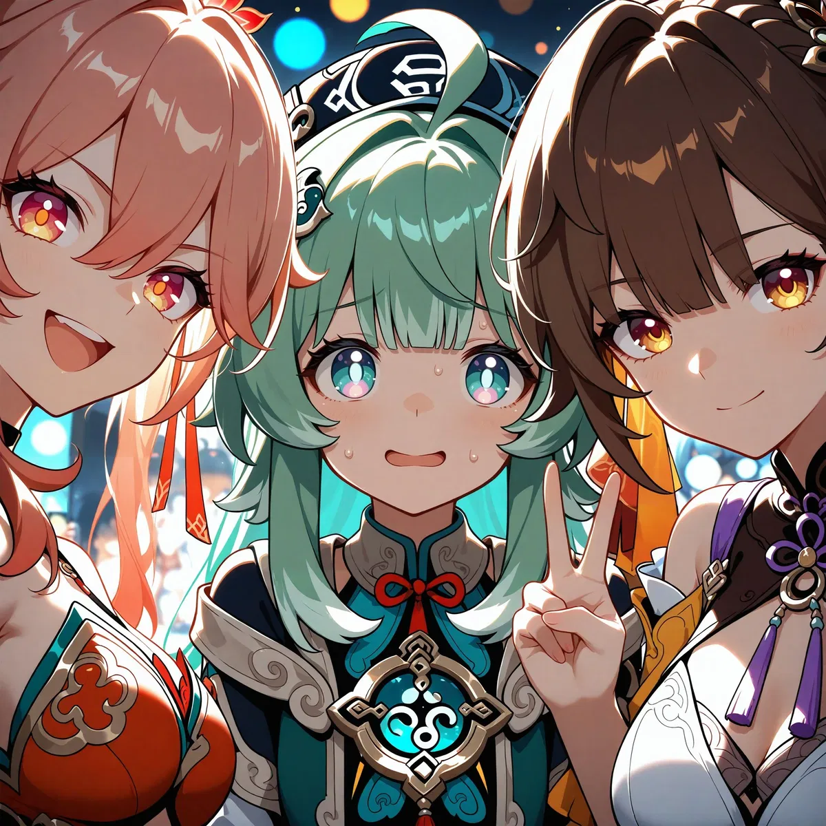 Avatar of Ghost Hunting Squad (Huohuo, Guinaifen, and Sushang) │ HSR