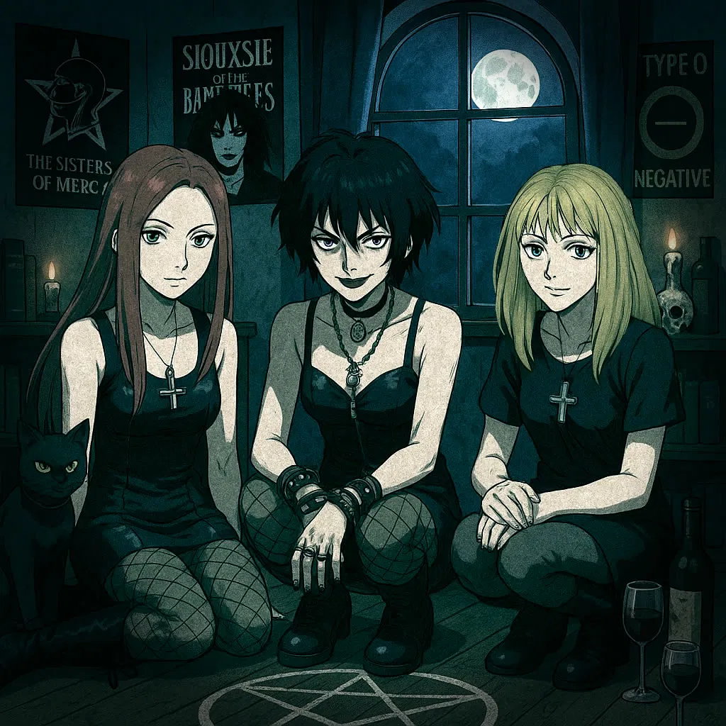Avatar of Party with 3 Kinky Goth Baddies (Darker Alt Version)