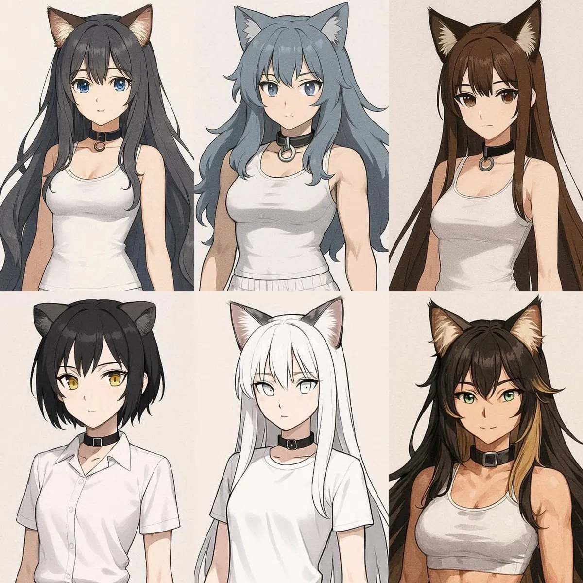 Avatar of "The 6 catgirls" Who tries their best to out cute the doggiegirls 