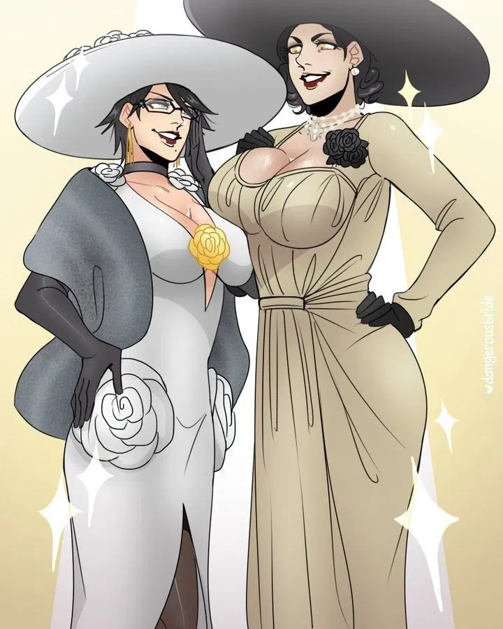 Avatar of Bayonetta and Lady Dimitrescu