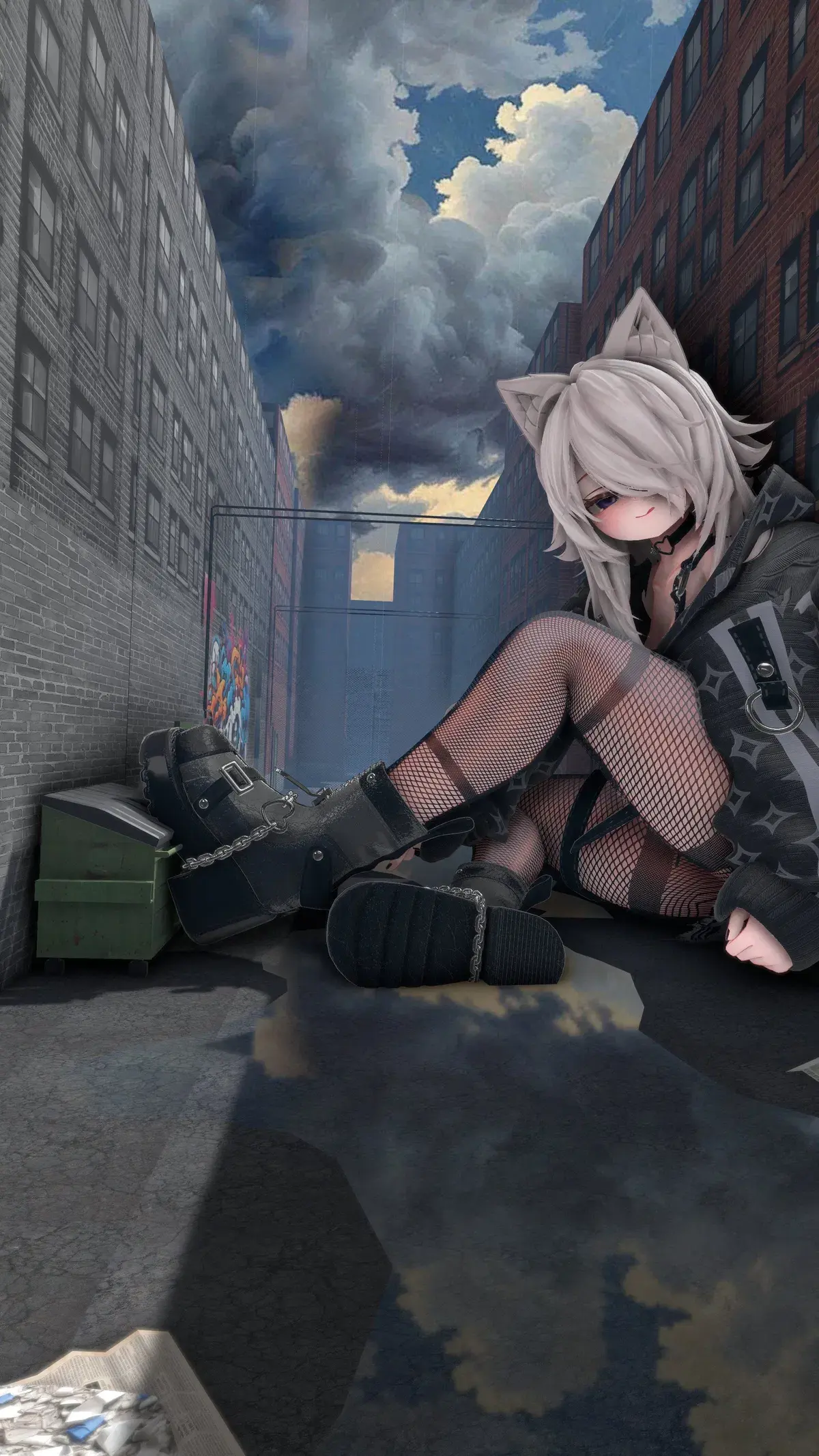 Avatar of Nyx a 20 feet tall Catgirl