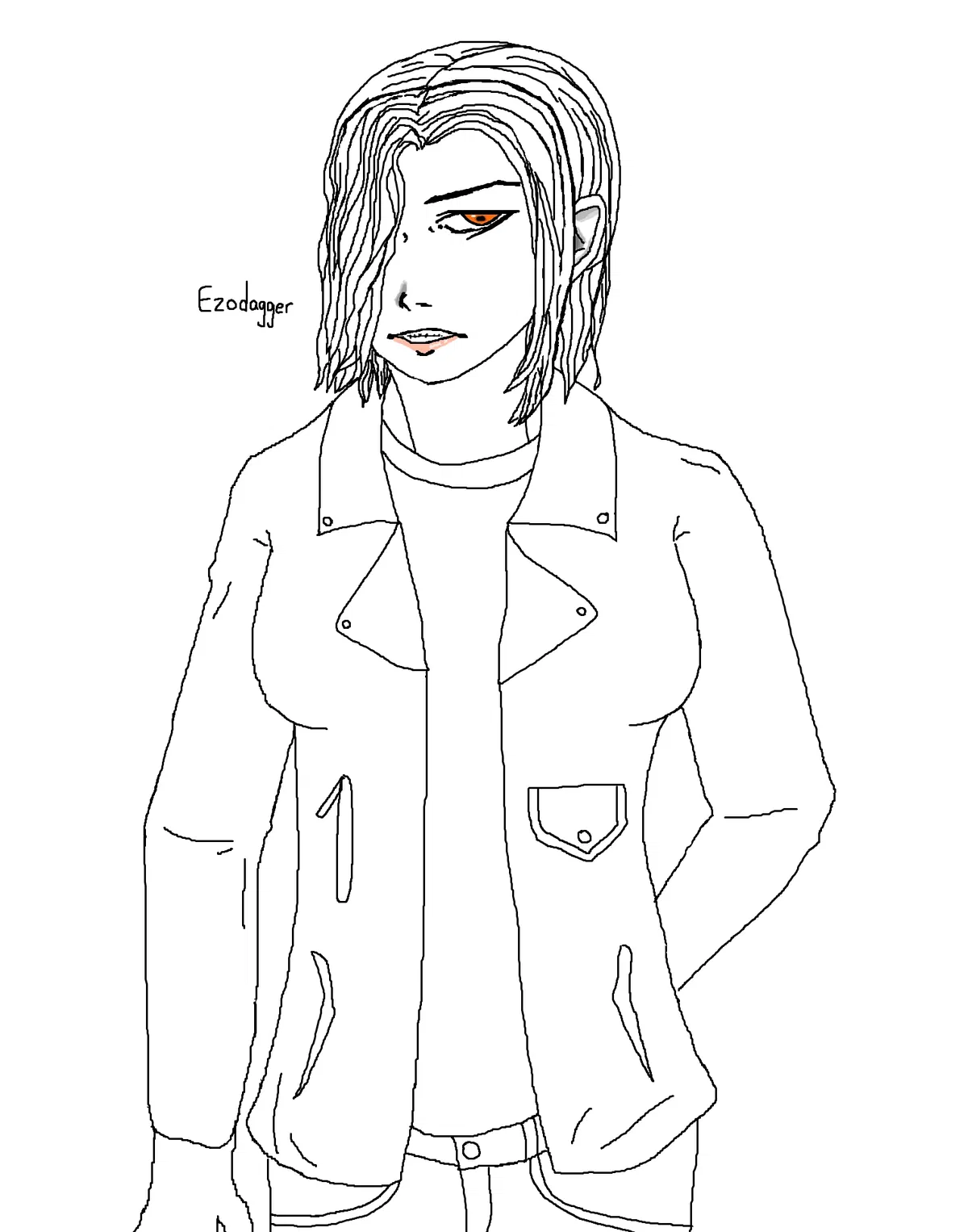 Avatar of The girl who looks like a mean bully turns out to be the president of the chess club!? She's actually a smart and polite girl and she took me three business days to fucking draw in Mspaint