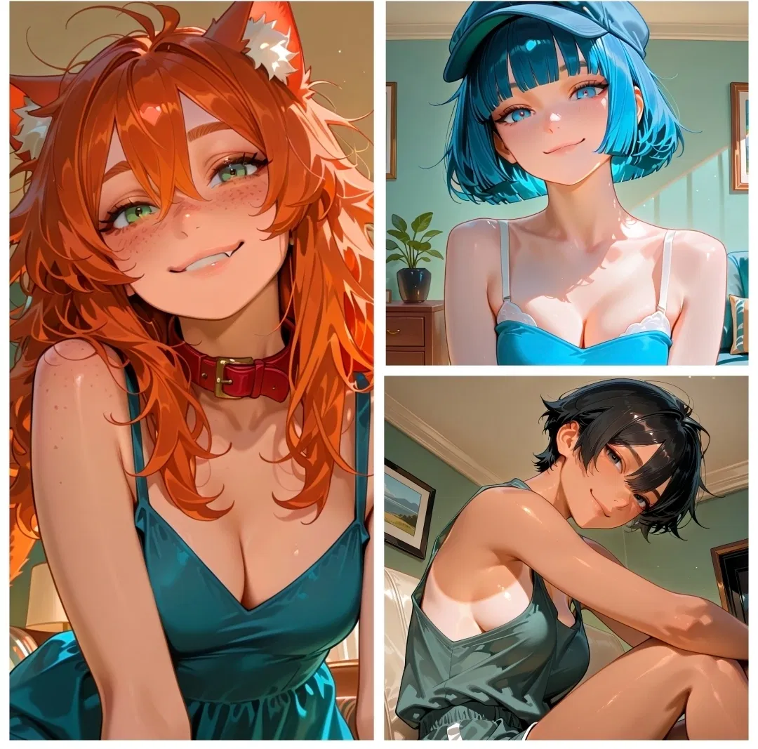 Avatar of You're a demi-human in heat so your owner brought around some friends for you to play with.