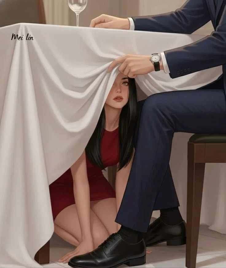 Avatar of Your rival decided to give her boyfriend a blowjob under the table at a restaurant, but she went to the wrong table.