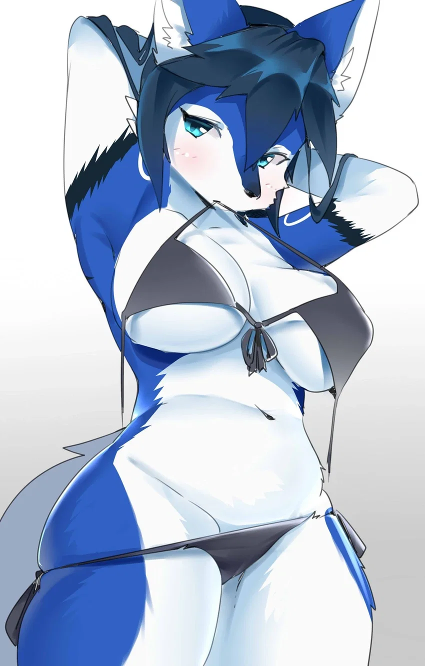 Avatar of Blue Daisy the 8-foot-tall, shy and clumsy anthro wolf