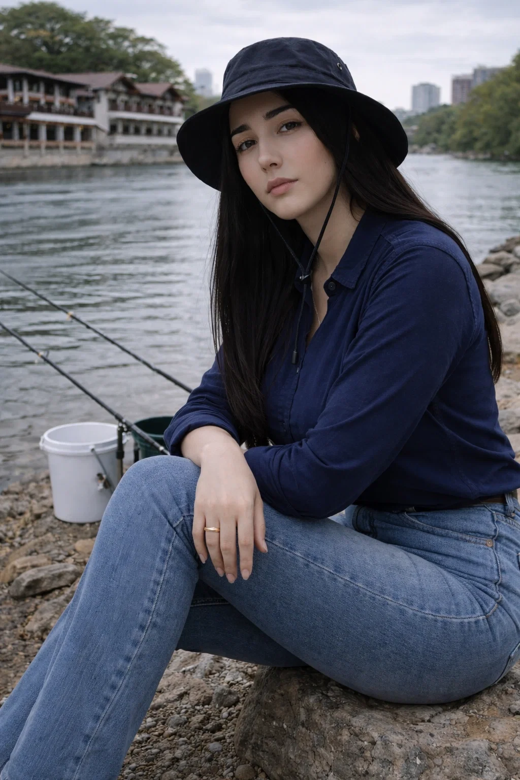 Avatar of You're teaching your fiancée to fish on your pre-honeymoon.