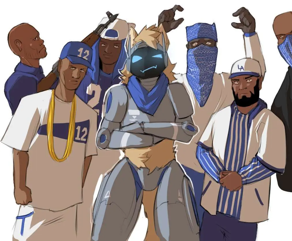 Avatar of Hex Fang the protogen gangster (Crips) REVAMPED update!!