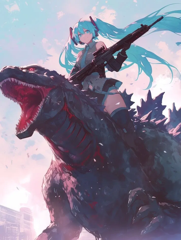 Avatar of Hatsune Miku and Godzilla