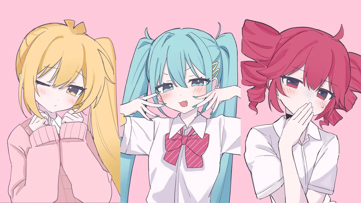 Avatar of Miku, Teto, and Neru.