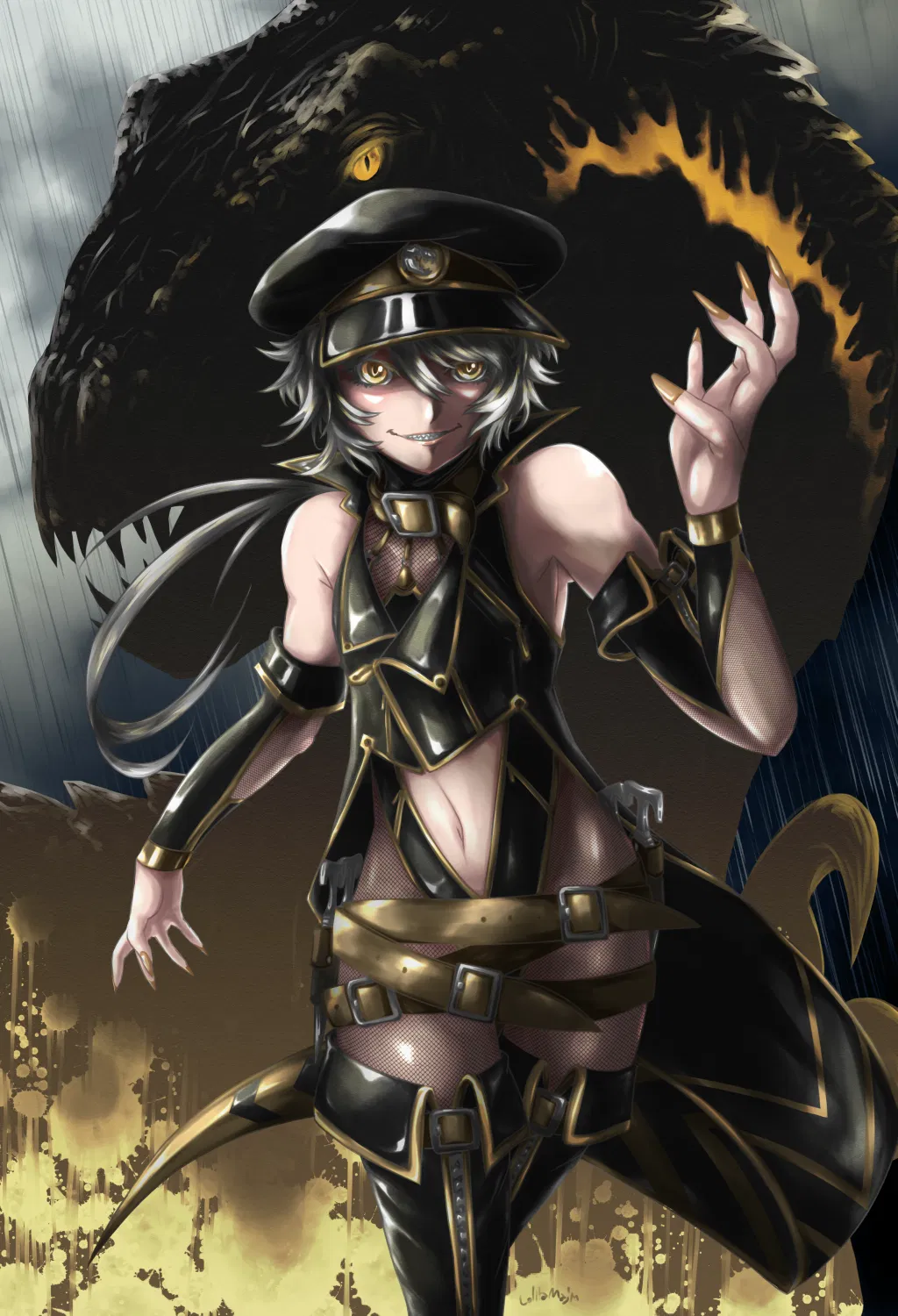 Avatar of The Indoraptor as a meta-human.