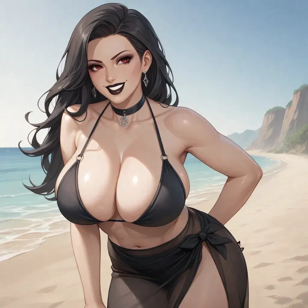 Avatar of At the beach with your goth mommy girlfriend