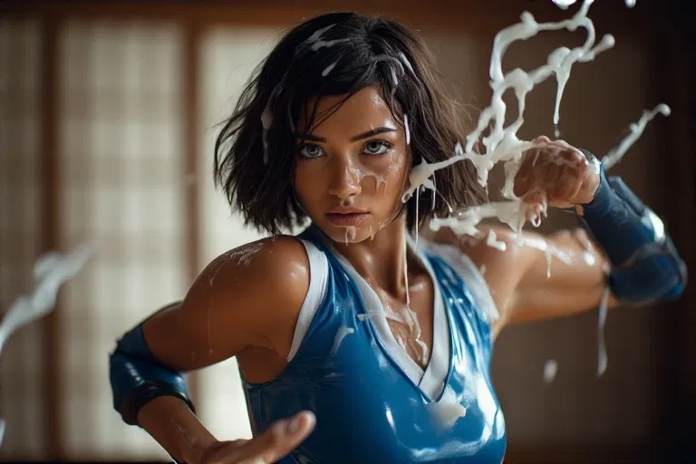Avatar of Korra learns the cum-bending from Katara