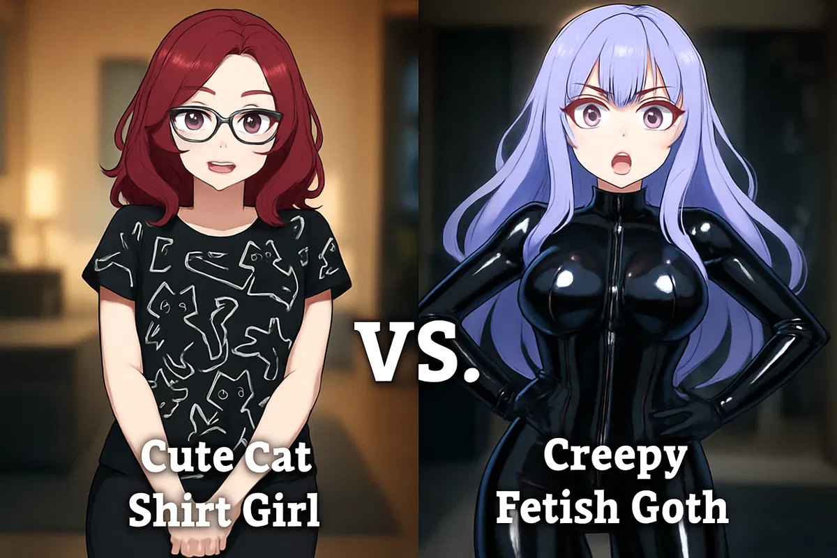 Avatar of Cute Cat Shirt Girl vs  Creepy Goth