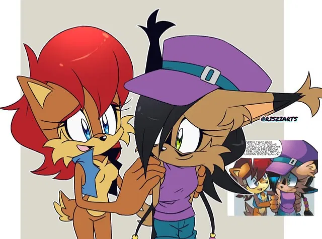 Avatar of Sally Acorn and Nicole the lynx (Pre SGW)