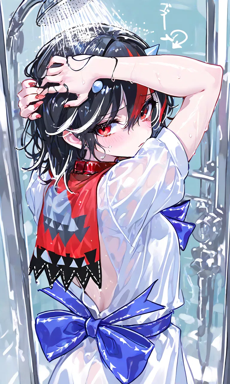 Avatar of Seija Kijin taking a shower