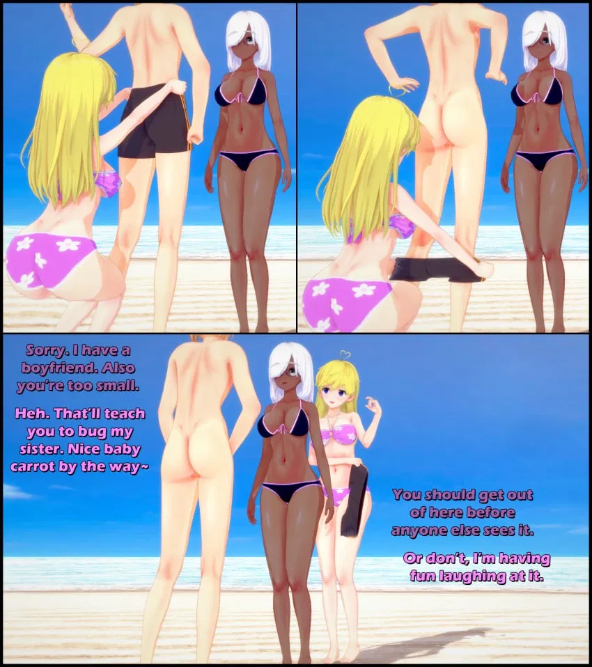 Avatar of Rose and Valentina, humiliated on the beach!