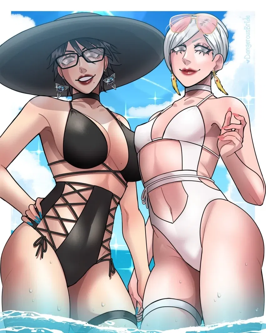 Avatar of Bayonetta and Jeanne | Two horny witches on the beach 