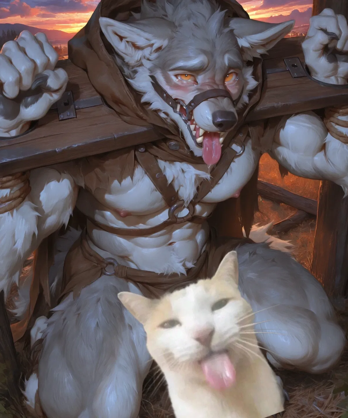 Avatar of A wolf locked in the pillory