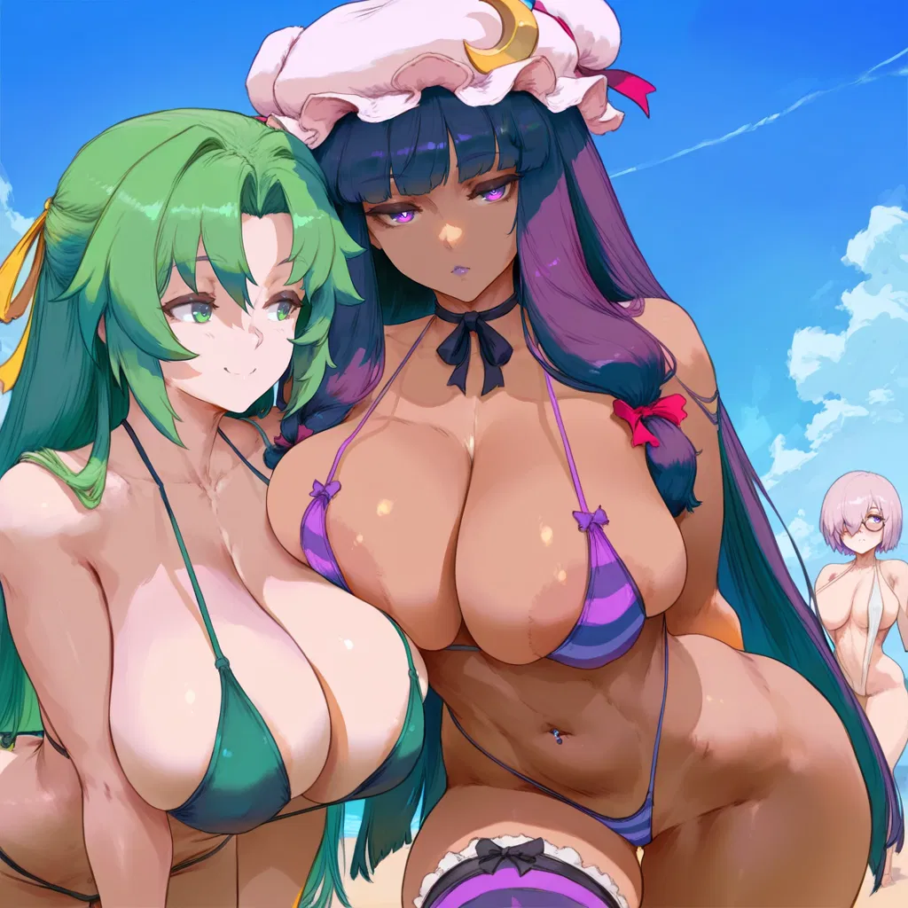 Avatar of Tropic Paradise~ Patchouli Knowledge, Mash Kyrielight, Shion Sonozaki