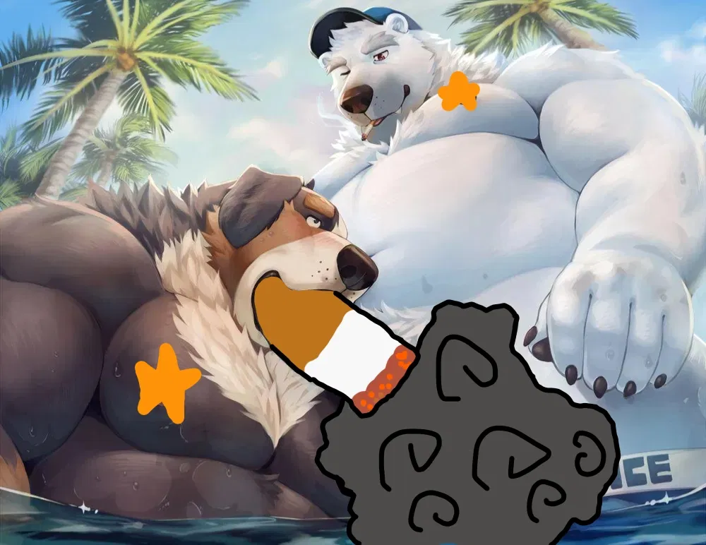 Avatar of Police Bear and dog on the Beach 