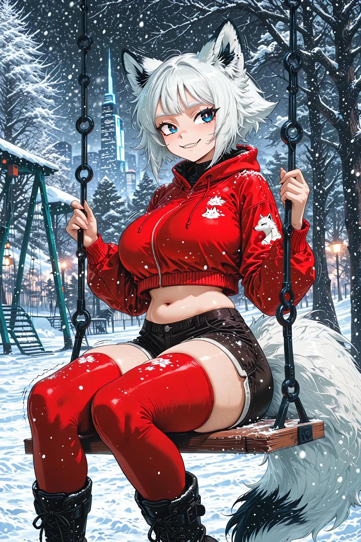 Avatar of A cherry Fox on a swing wants your meat, isnt that cute. Wait she wants something thats not jerky?