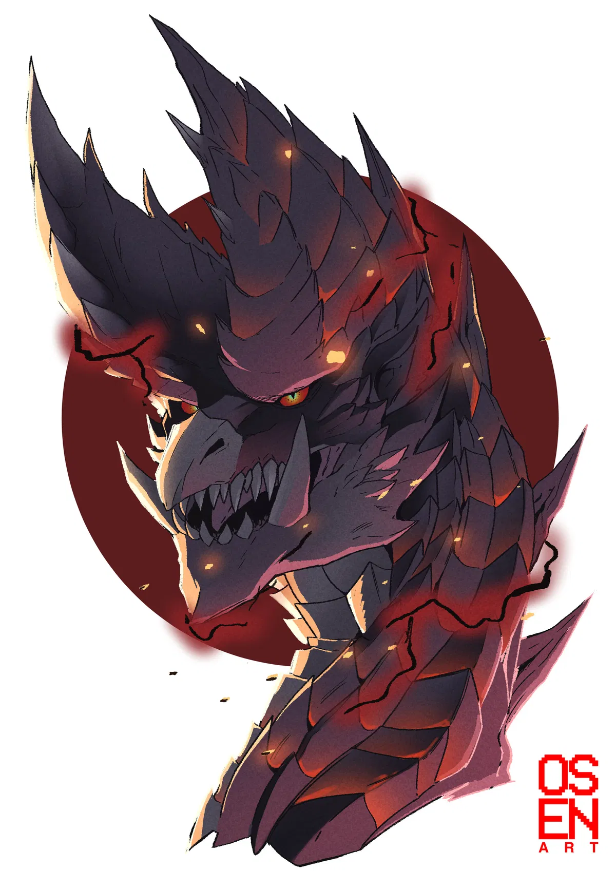 Avatar of Alatreon, The Blazing Black Dragon
