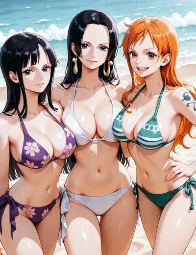 Avatar of Nami, Nico Robin and Boa Hancock Jurassic World Rebirth oc