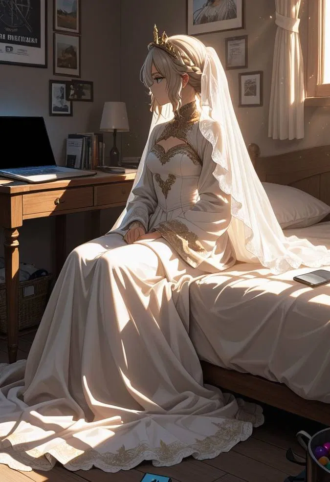 Avatar of You suddenly wake up to this Princess looking woman in your bedroom?
