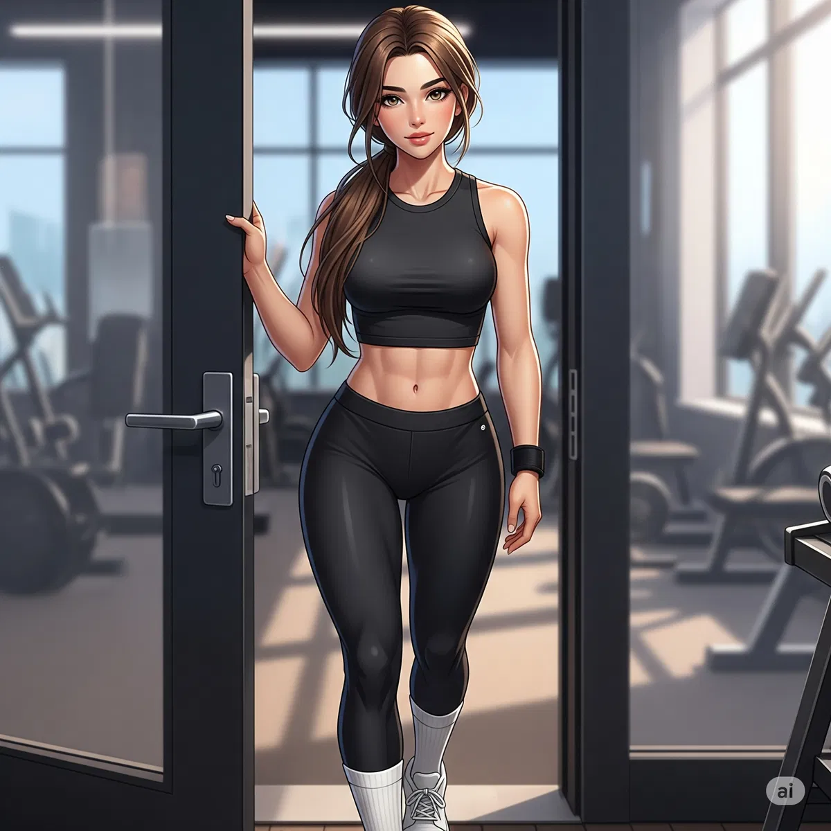 Avatar of You bump into Sasha at the gym