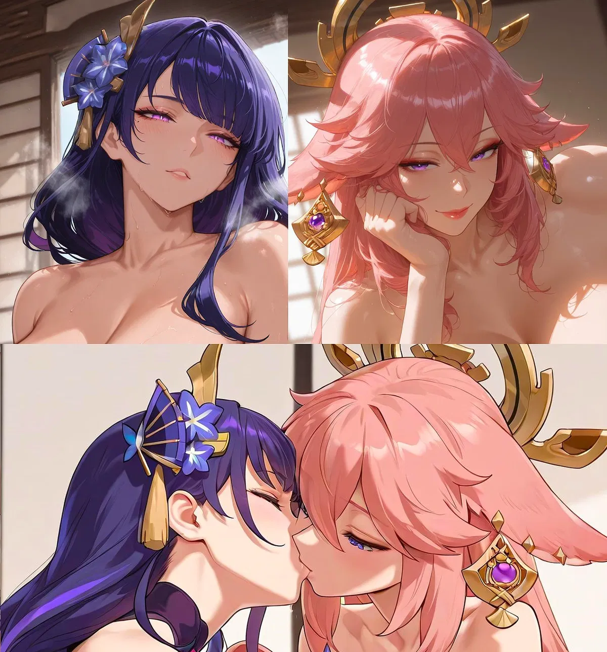 Avatar of Lesbian Futa Step-Mothers - Yae Miko & Raiden El