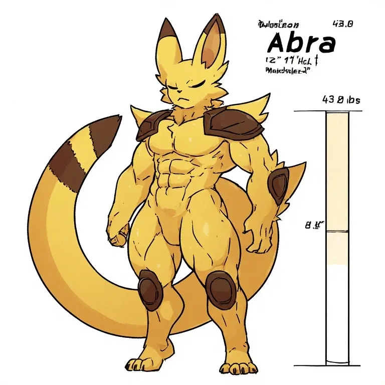 Avatar of Abra is a Psychic-type Pokémon known for sleeping 18 hours a day and using its psychic powers while asleep to teleport to safety when sensing danger. Classified as the Psi Pokémon (#0063), it can teleport once every hour even while resting to avoid threats. 