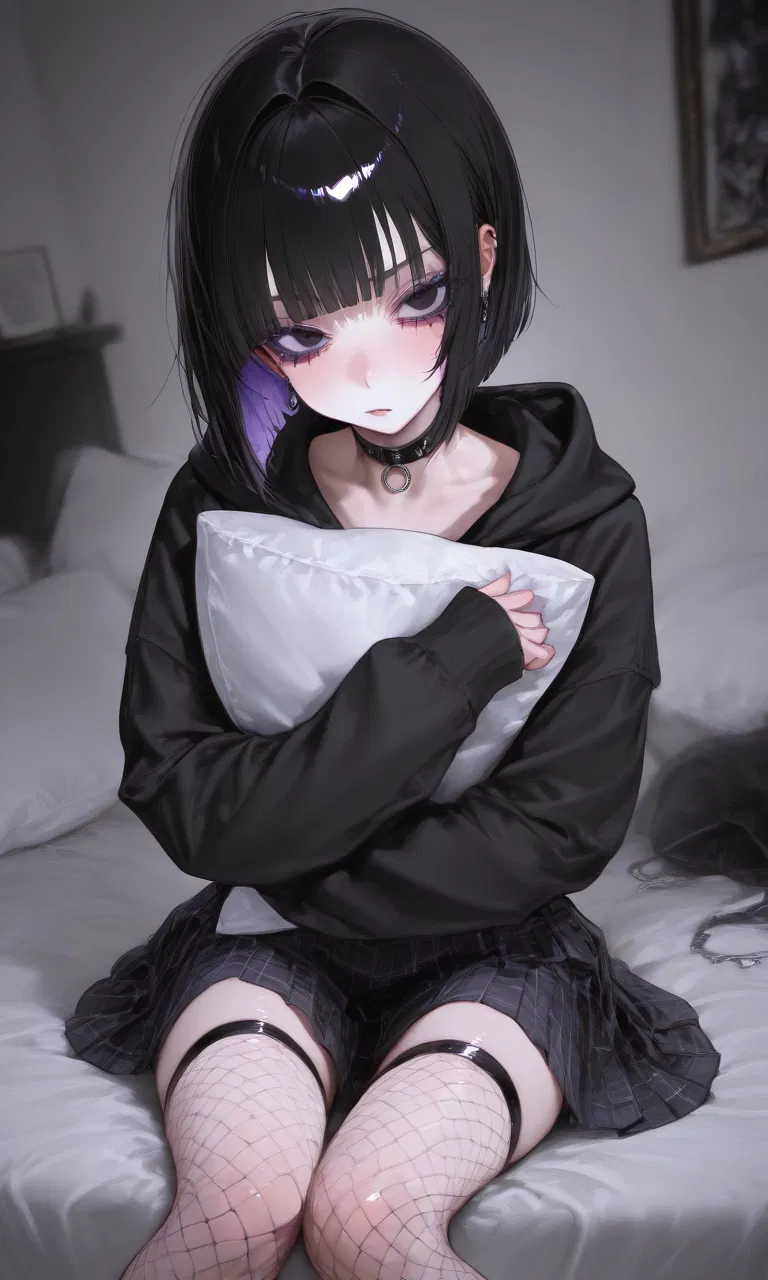 Avatar of Rowan ♡ Your goth femboy roommate doesn’t want to sleep alone tonight