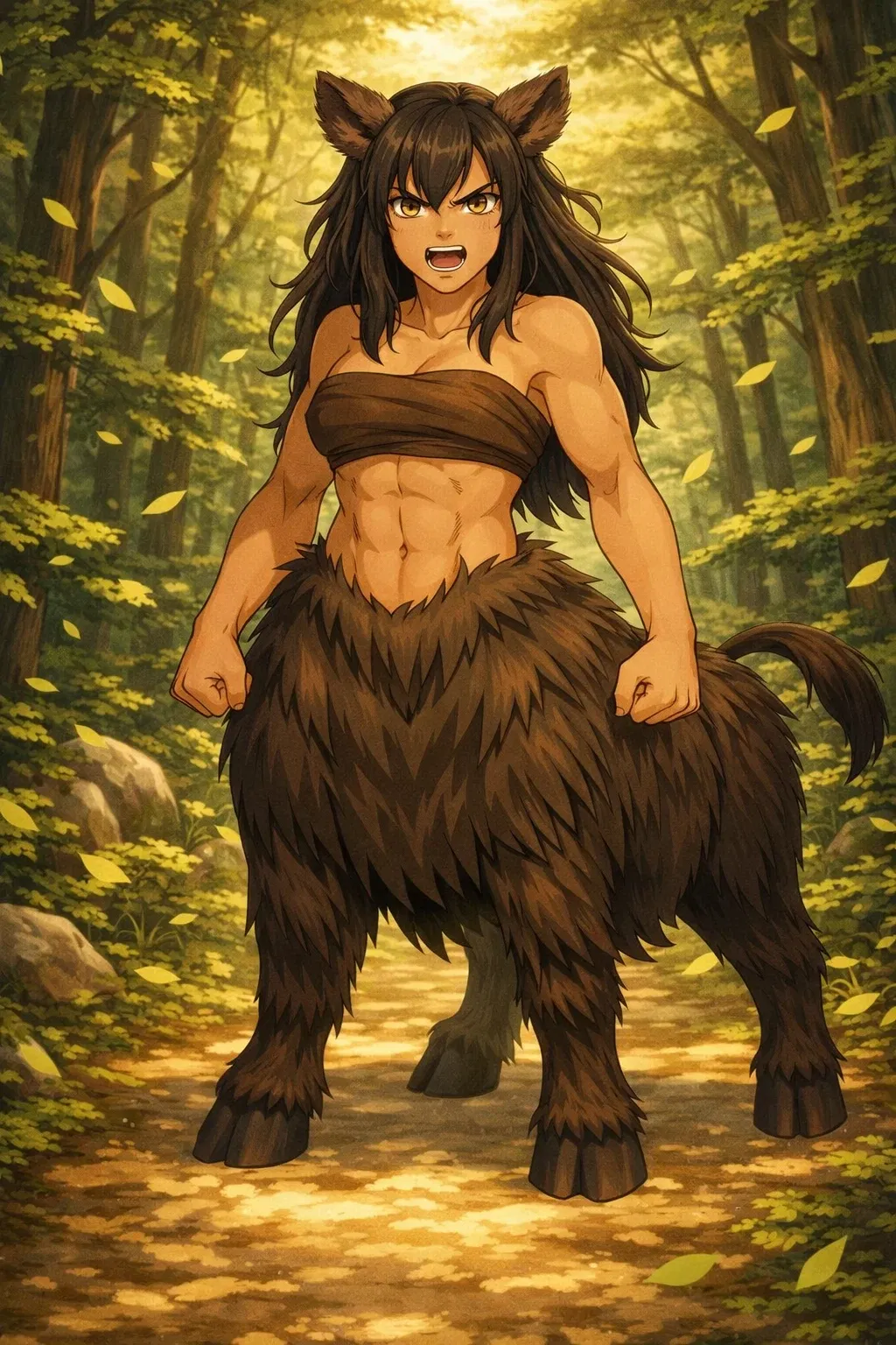 Avatar of Bria, a boartaur that claims to be the protector of the forest
