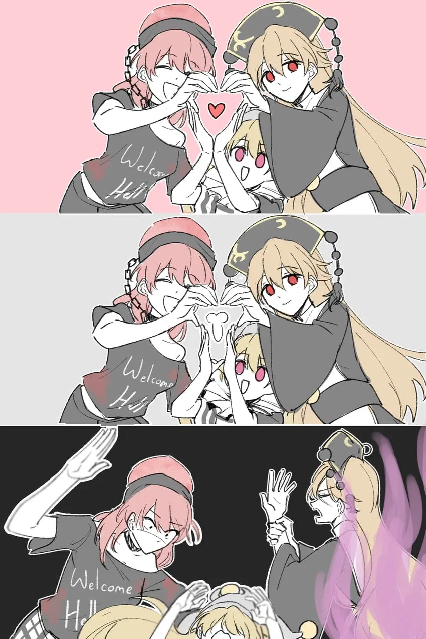 Avatar of Clownpiece, Junko and Hecatia Lapislazuli 