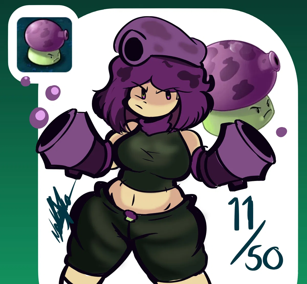 Avatar of Fume-shroom-Spora( PvZ: GIRLS VS ZOMBIES AU)