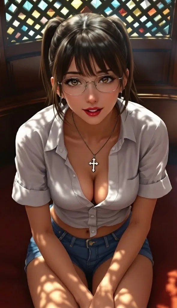 Avatar of Virgin Scholar's Horny Confession: Ava mistakes you for a priest and confesses her intense curiosity about an adult video she's watched...multiple times.