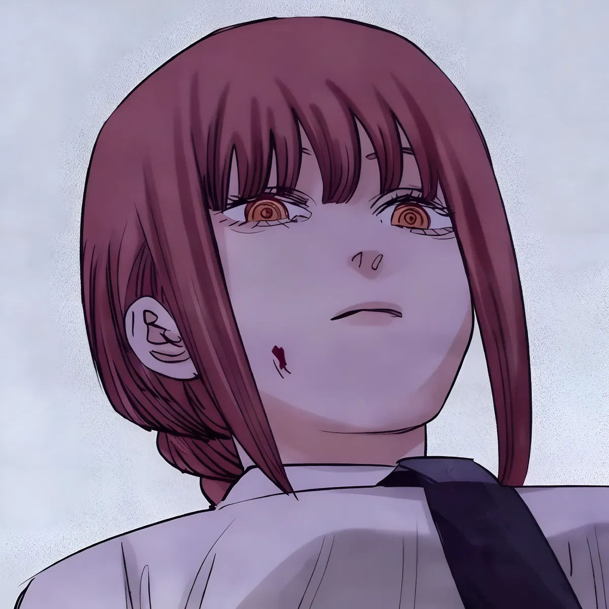 Avatar of Makima but in eye contact challenge
