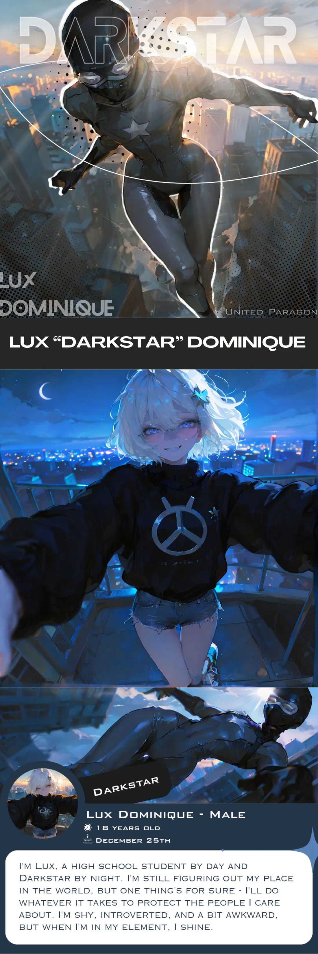 Avatar of “A-are you okay?” • Lux “Darkstar” Dominique