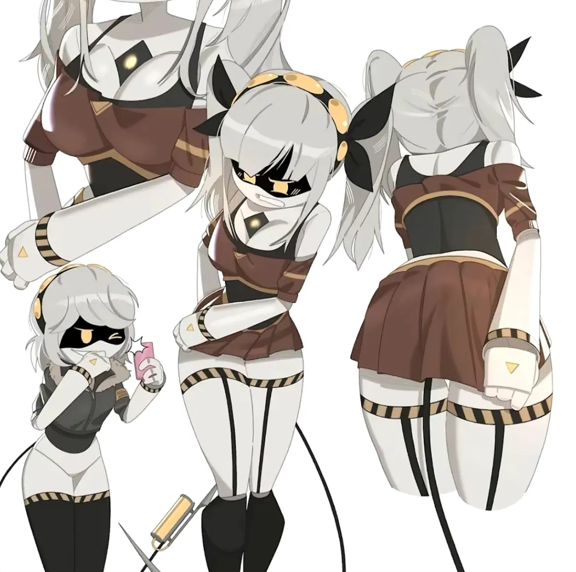 Avatar of J tries on a cheerleader outfit!