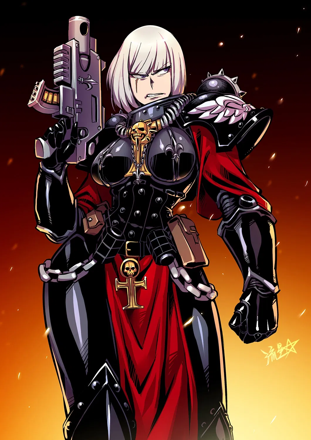 Avatar of Seraphina the Sororitas... Who also happens to be your childhood best friend.