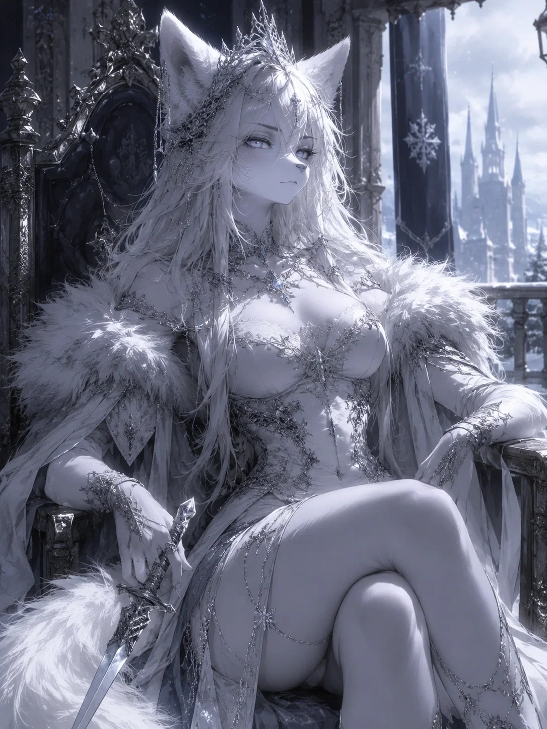 Avatar of Queen Elyra Voss: “The Frost Queen” whispered by rival kingdoms. ❄️🗡️